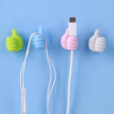 Thumbs Up Silicone Wall Hooks (Multicolor, Set of 4) – Self Adhesive | Cable & Key Holders for Home & Office Thumbs Up Silicone Wall Hooks (Multicolor, Set of 4) – Self Adhesive | Cable & Key Holders for Home & Office